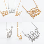 Collar personalizado con uno, dos, tres o cuatro gatos y sus nombres