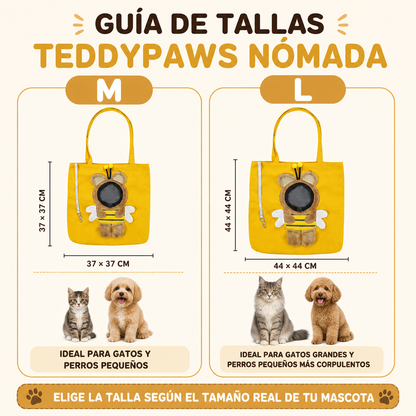 Guía de tallas TeddyPaws Nómada, tallas M y L